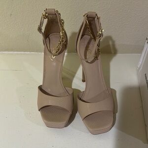 Elegant Beige Women's Heels